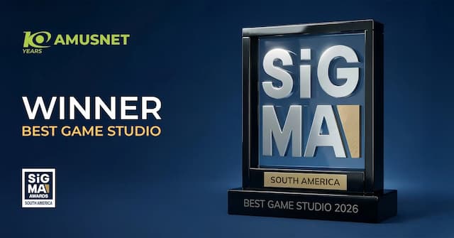 Amusnet foi reconhecida como Best Game Studio no SiGMA Awards South America 2026